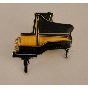 Vintage Black Grand Piano Pin